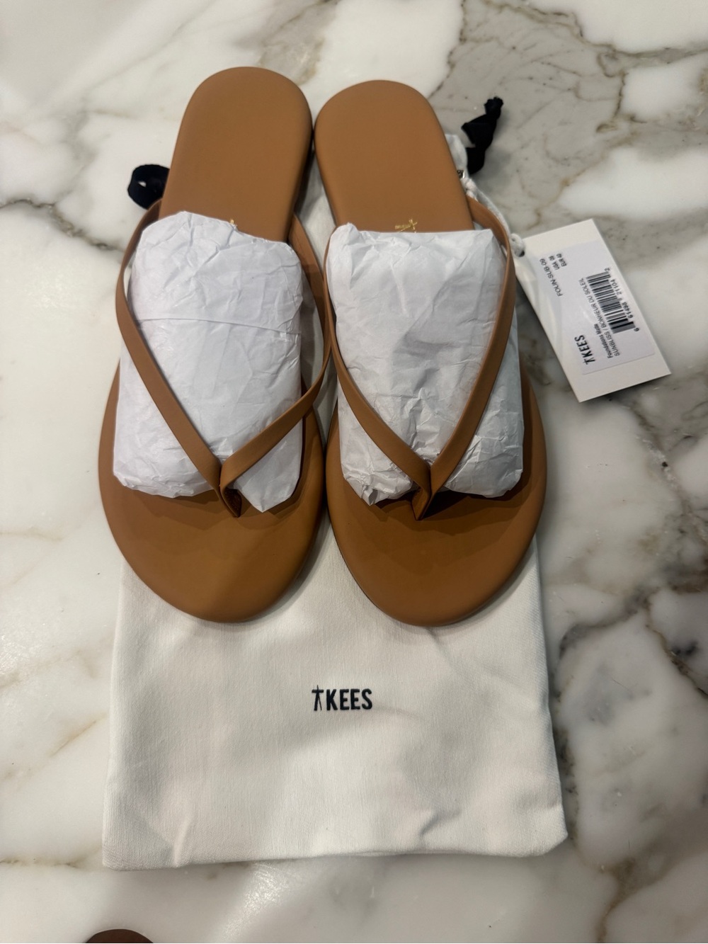 Tkees Women’s Tan Flip Flop size 9 Sandals